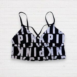 VICTORIA'S SECRET PINK Ultimate Logo Unlined Bralette Sports Bra M